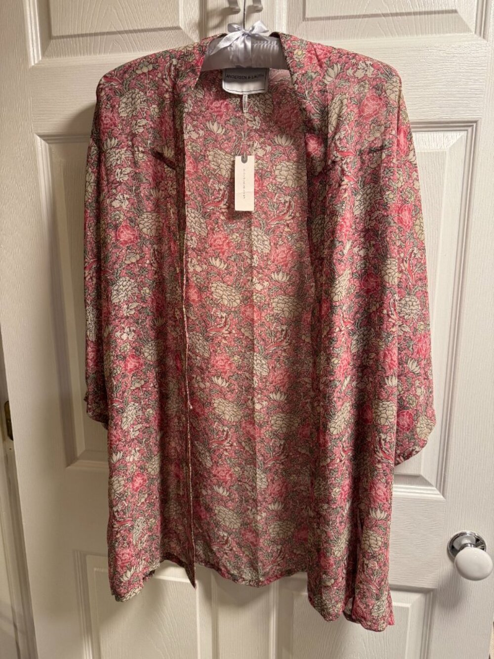 Anthropologie Andersen & Lauth Floral Duster Kimono – Pink – One Size – NWT